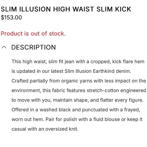 7 for all mankind high‎ waist slim kick black 25 $153 - Picture 3 of 14